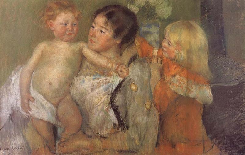 Mary Cassatt After the bath oil painting image